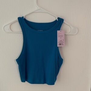 Wild Fable Teal Ribbed Crop Top